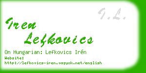 iren lefkovics business card